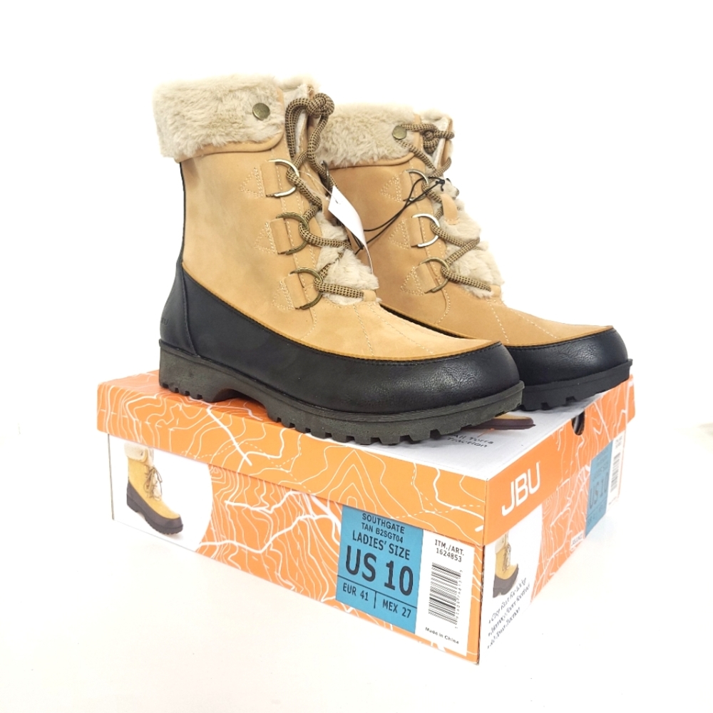 NEW JBU winter boots Southgate Tan Cozy Faux Fur Lining - Picture 3 of 9